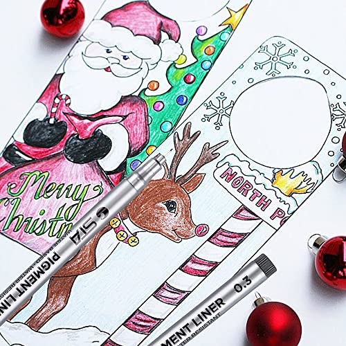 Dyvicl Black Micro-Pen Fineliner Ink Pens, Pigment Liner Multiliner Pens Micro Fine Point Drawing Pens For Sketching, Anime, Manga, Artist Illustration, Journaling, 9 Pieces #TOP6