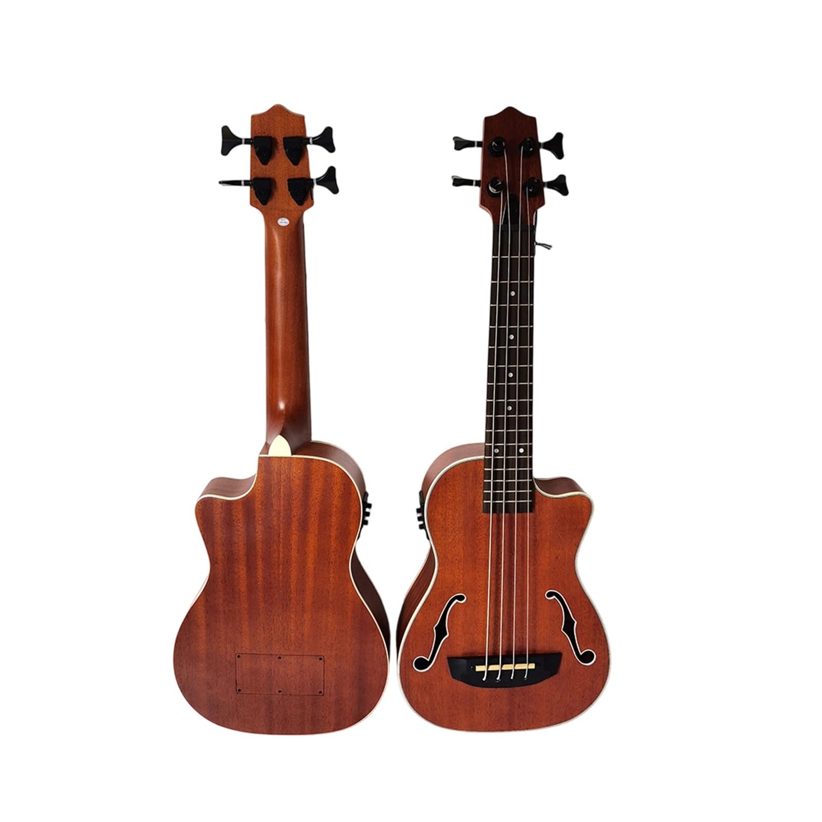 30 Calowe 4 Strunowe Mahoniowe Ukulele Basowe Z Przetwornikiem Dla Początkujących Ukulele Dla Dorosłych