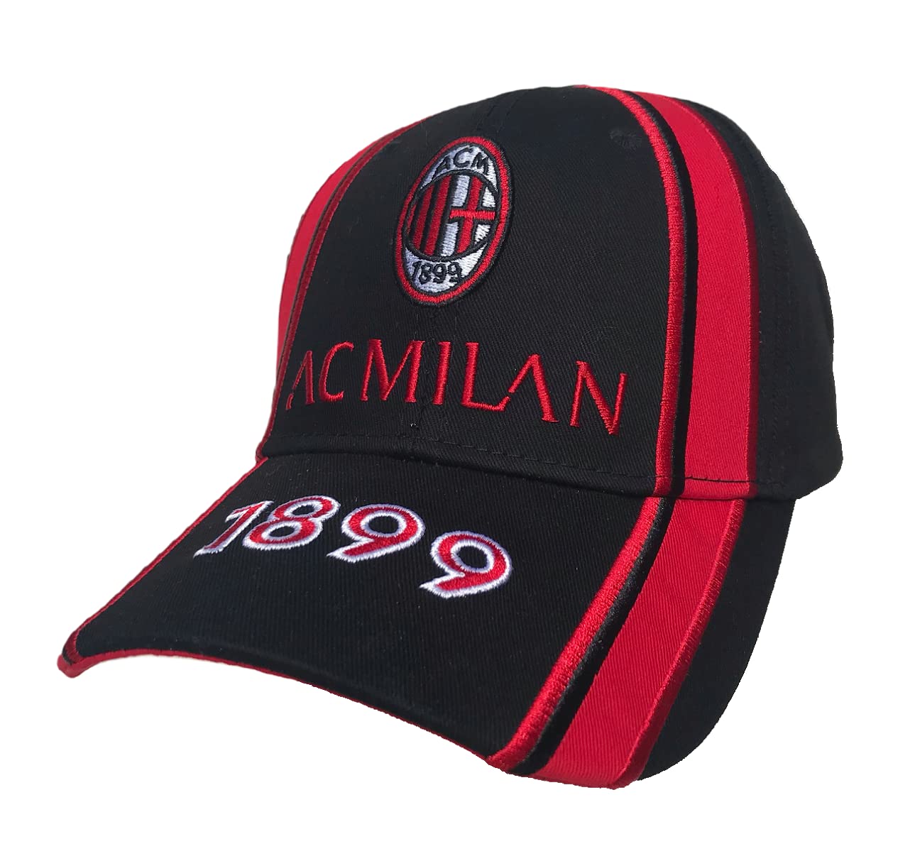 Cappello Milan Ufficiale Berretto Cappellino con Visiera Nero 1899 CAPMINE1899