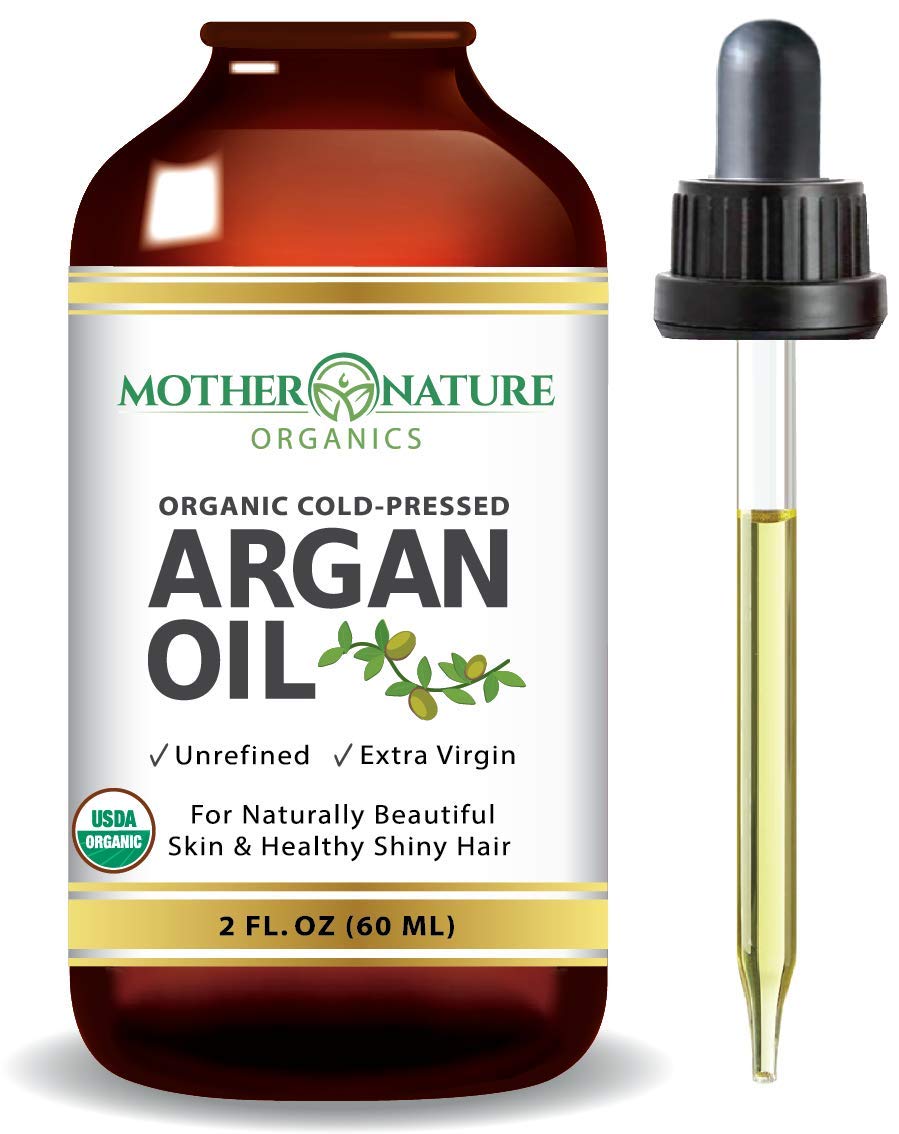 (60ml) - USDA Certified Organic Moroccan Argan Oil, Virgin, Unfiltered, 100% Pure, Cold Pressed. Natural Anti-Ageing Moisturiser for Face, Hair, Skin & Nails (60ml)