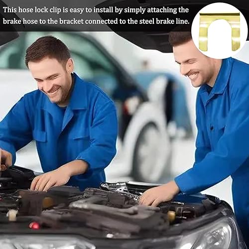 Miniatura 5 de AICEL 15 clips de línea de freno, retenedor de línea de freno de metal en forma de U, clip de cable de freno de estacionamiento, soporte de manguera