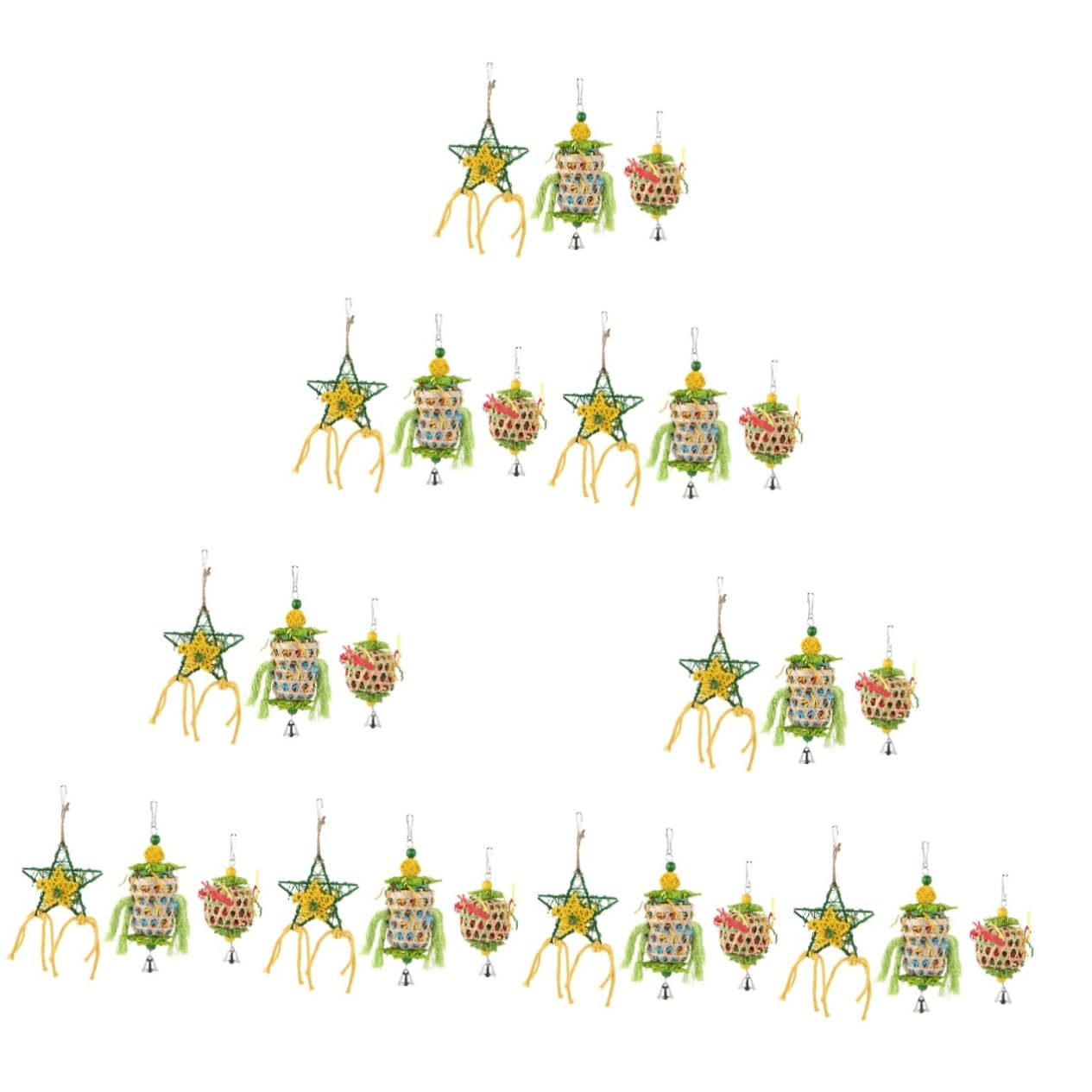 Beaupretty 9pièces Jouets à Mâcher pour Oiseaux Jouets pour Perroquets Naturel Accessoires De Cage pour Oiseaux pour Parrots Et Perroquets