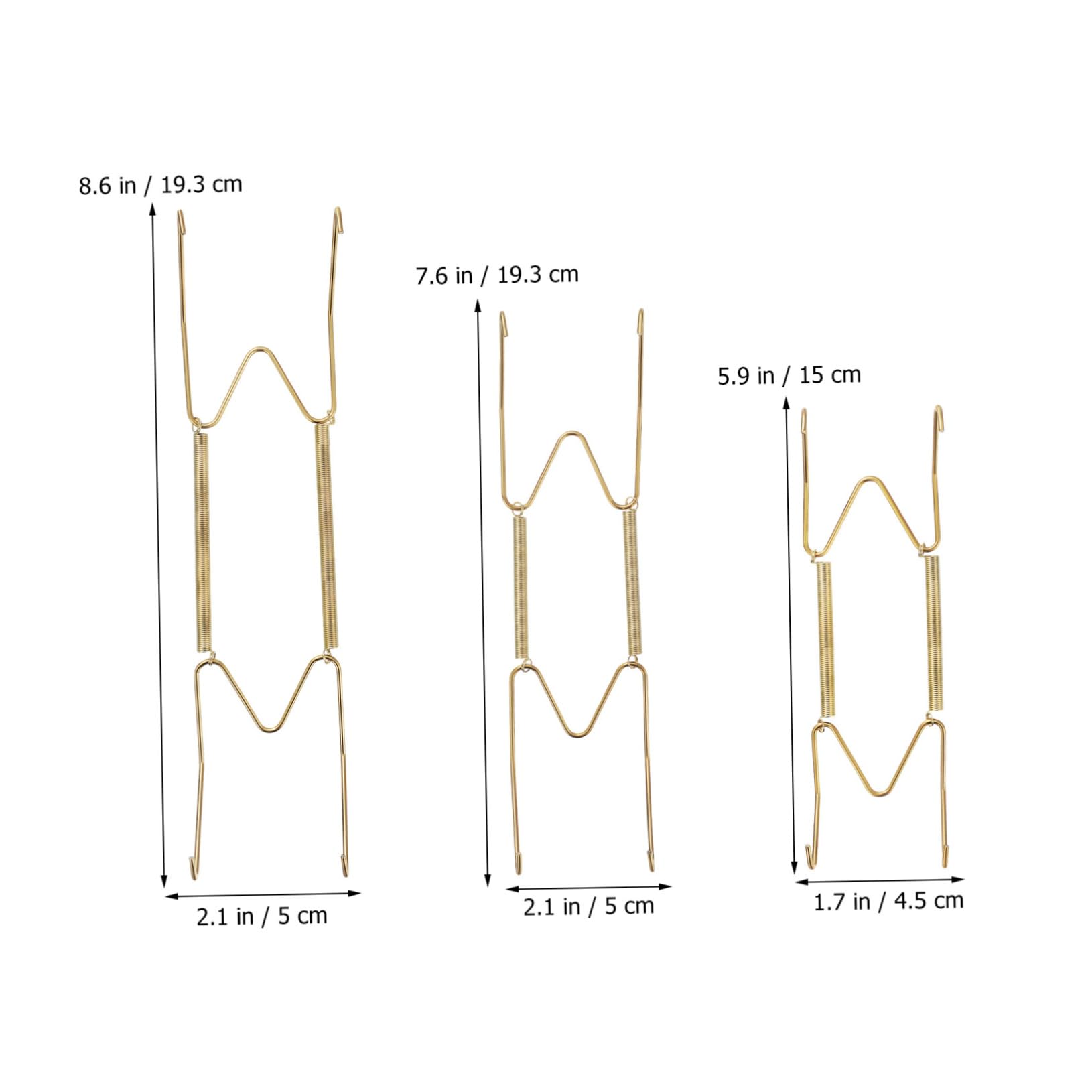 HOLIDYOYO Invisible Spring Hanging Plate Hooks 12pcs Wall Plate Hangers Zinc Plated Easy Install