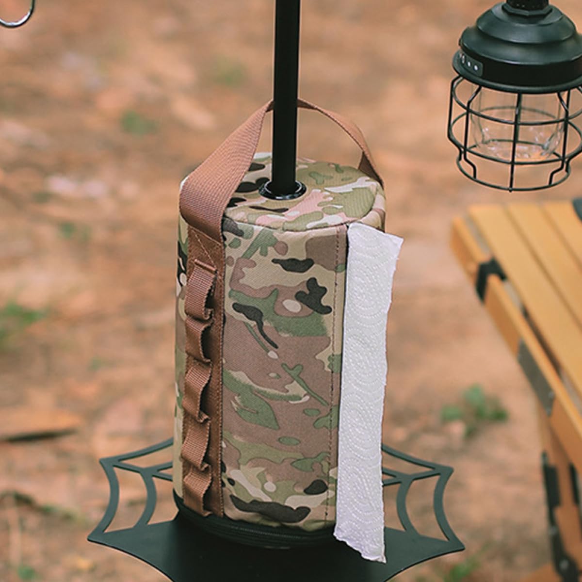 2pcs Portable Camping Tissue Holder with Hanging Strap Large Capacity Outdoor Paper Towel Storage Bag for Kitchen Bathroom Travel and Space-Saving