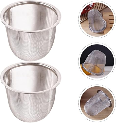 Miniatura 5 de Kichvoe 4 piezas de filtro de tetera de tetera de tetera de drenaje de red de té infusor de té de metal suministros de té de acero inoxidable