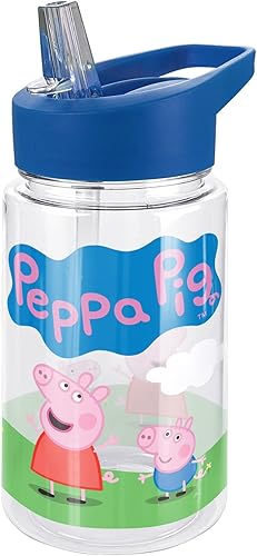 Miniatura 7 de LOGOVISION Tonka - Botella de agua de plástico Tritan para niños con tapa con popote y asa, vaso reutilizable para niños pequeños, unisex, para