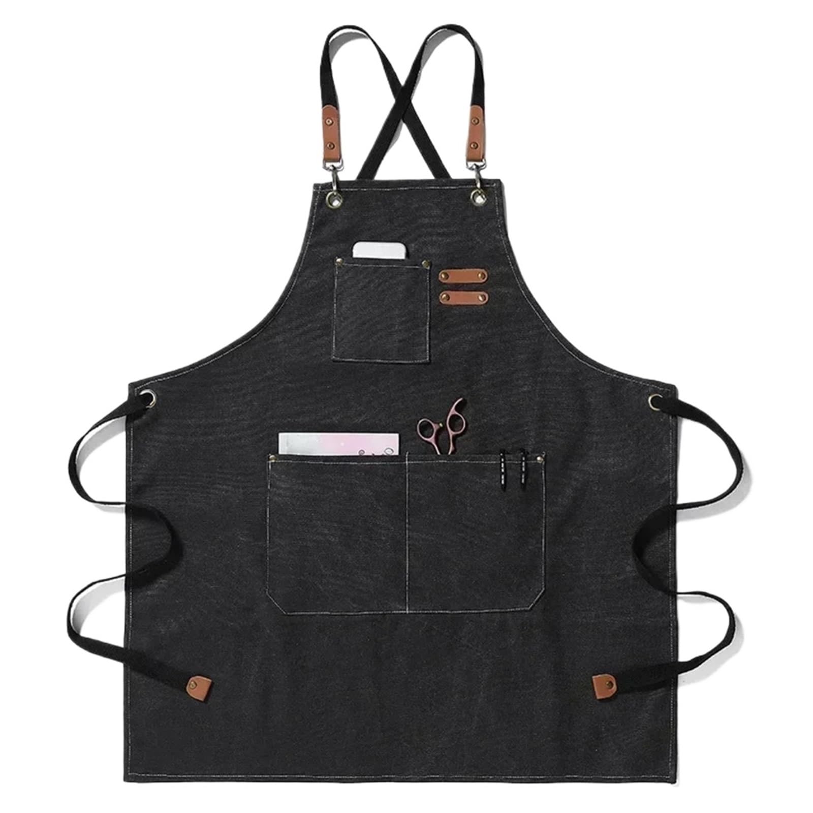 Delantales de cocina lona 2 uds for mujer, hombre, delantal trabajo Chef para Cocinar