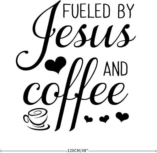 Miniatura 4 de Calcomanías de vinilo para pared, diseño de Jesús y café, decoración de arte para el hogar, etiqueta de vinilo para la Biblia, religiosa, cristiana,