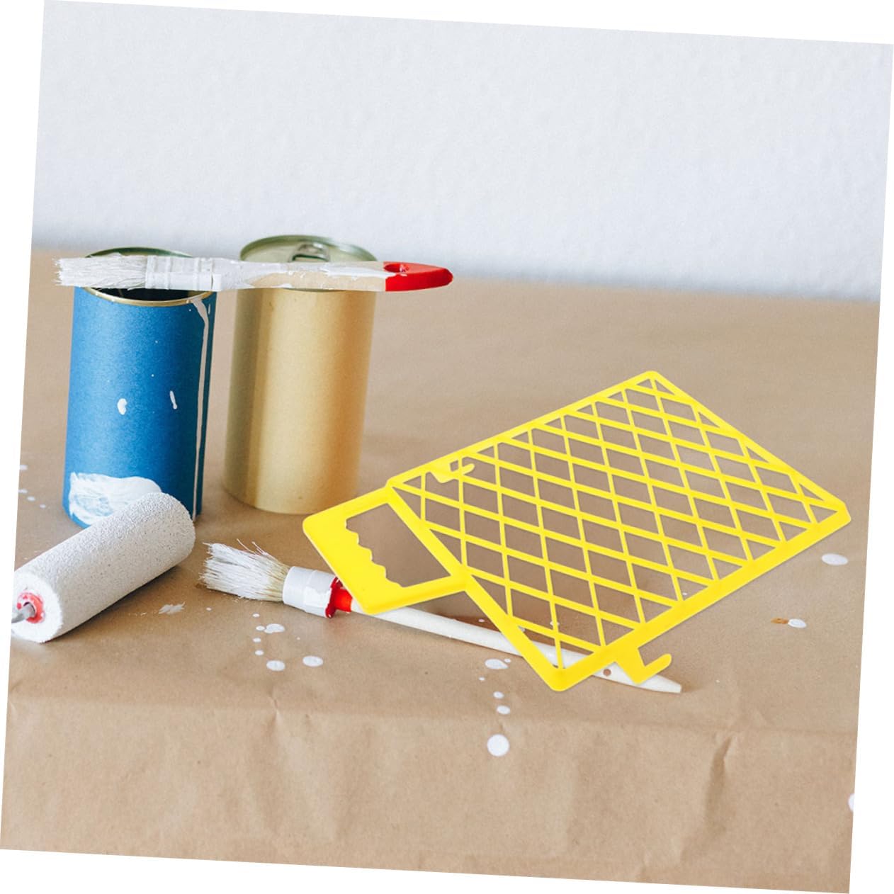 2pcs Plastic Paint Grid Liner Paint Pads Mesh Screen Trays for Filtering Organization