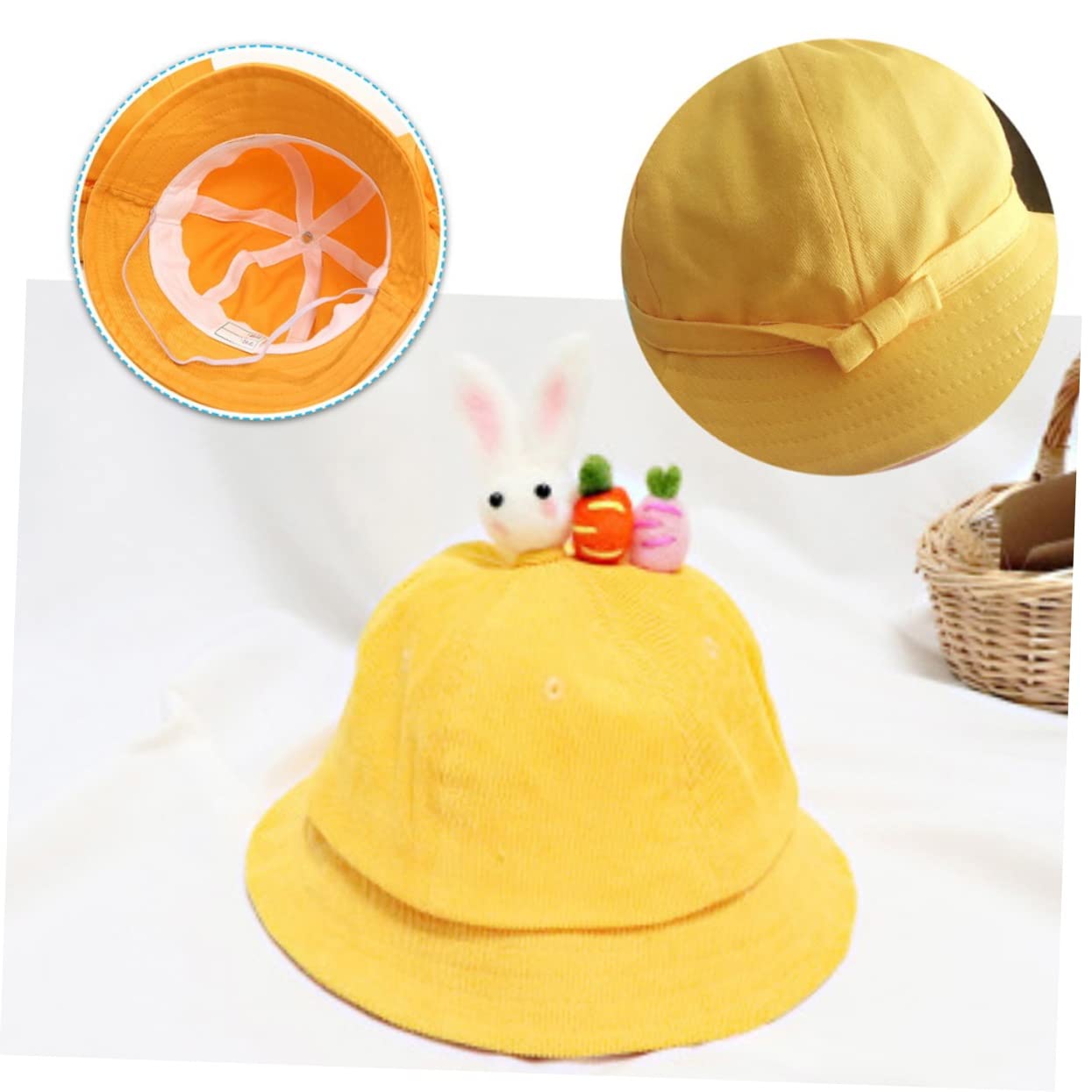 Sonnenschutz für Hut kindermütze caps für Hut für mit Sonnenschutz Sonnenhut sommerlicher sonnenschutzhut Kinderschutzkappe Cord Yellow