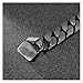 LZYXFP 25mm Vintage Chunky Heavy Bracelet Male Stainless Steel Brushed Link Chain Bracelet Matte Wide Hand Wrist Chain(22cm_Vintage Silver)