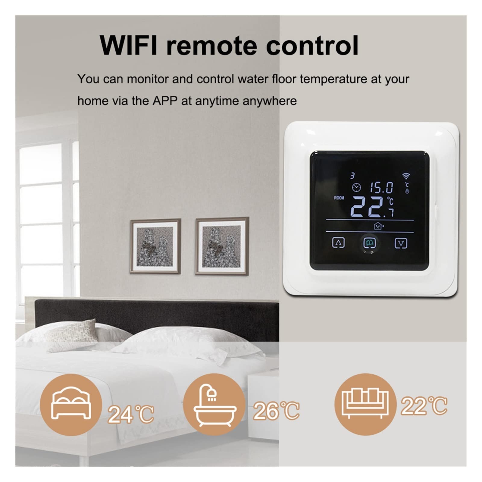 Termostat, Termometr Wewnętrzny Higrometr Cyfrowy Termostat Kotła Gazowego Wifi Programowalny Regulator Temperatury Bezprzewodowy Z Wyświetlaczem LCD