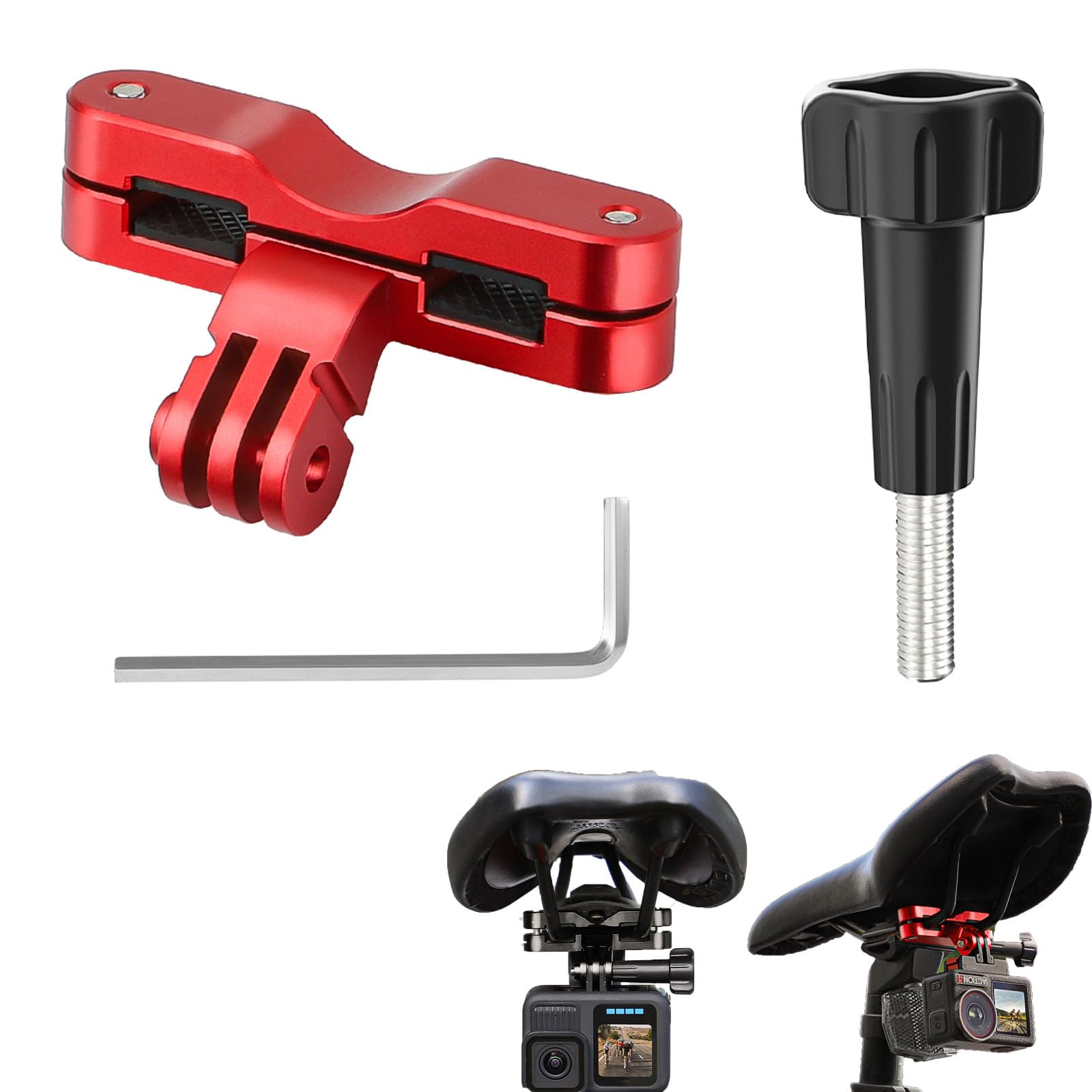 CERFFOOL Support Vélo Pour DJI Osmo Action 5 Pro GoPro Hero 13 - Fixation Robuste Et Réglable