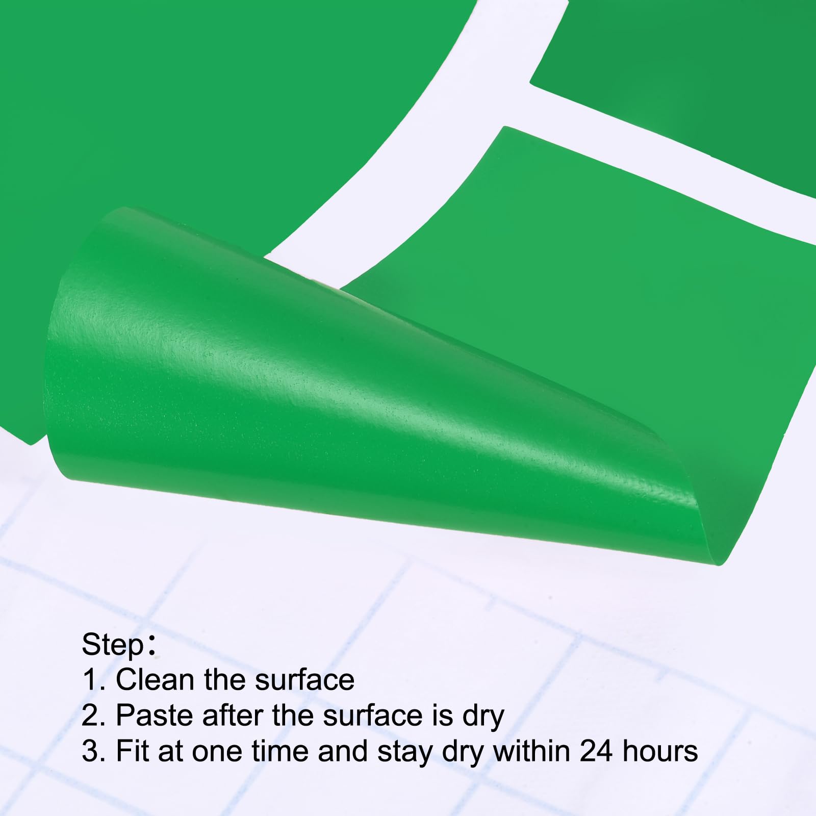 PATIKIL 6x2.5" Footprint Sticker, 8 works PVC Shoes Floor Decal Sign for Class Decor Stair Guide Green - Image 4