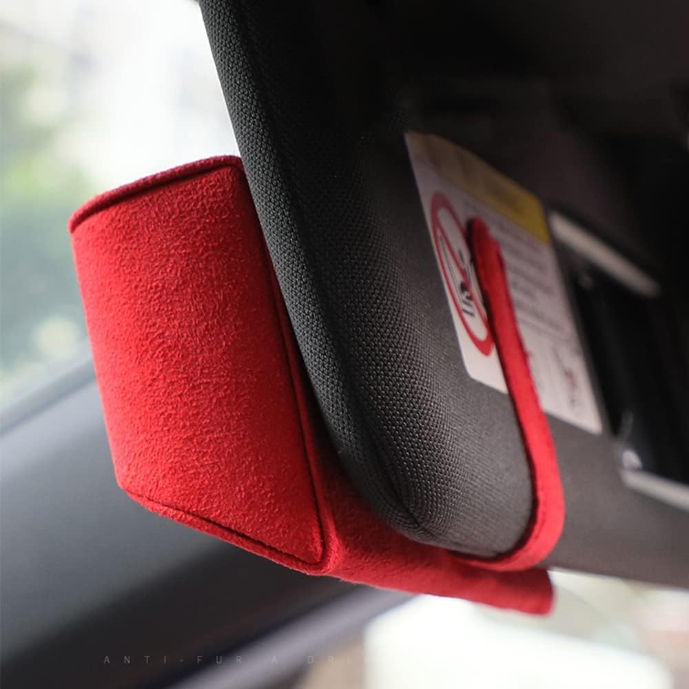 Portaocchiali Auto In Silicone Per Tesla Model 3 E Y, Si Attacca Con Velcro Alla Zona Floccata, Nero, Compatto E Nascosto