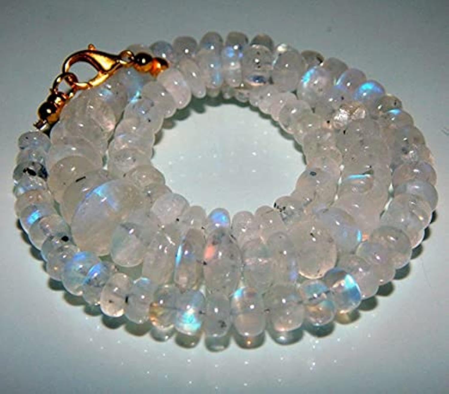Perles rondelles arc-en-ciel blanches et bleues de 18 pouces pour offrir un kit créatif