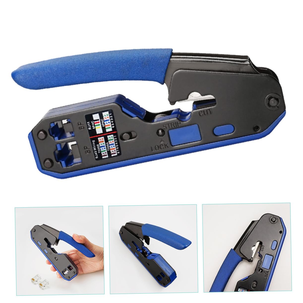 Alicates Crimpadores y Peladores De Cables Eléctricos Para Cata Cate Herramienta Ergonomía Antideslizante Con Corte y Función De Crimpado