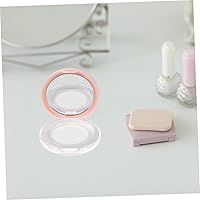 Vista 5 de Caja de polvo con espejo, esponjas de maquillaje para base, maquillaje de soplo, rubor, maquillaje, contenedor de polvo recargable, esponja
