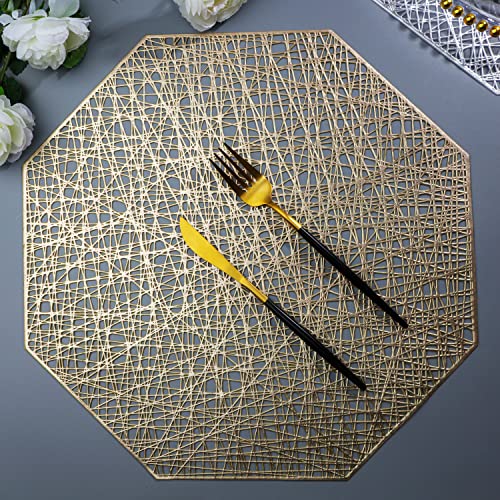 Snowkingdom Gold Placemats & Table Runner Set #TOP6