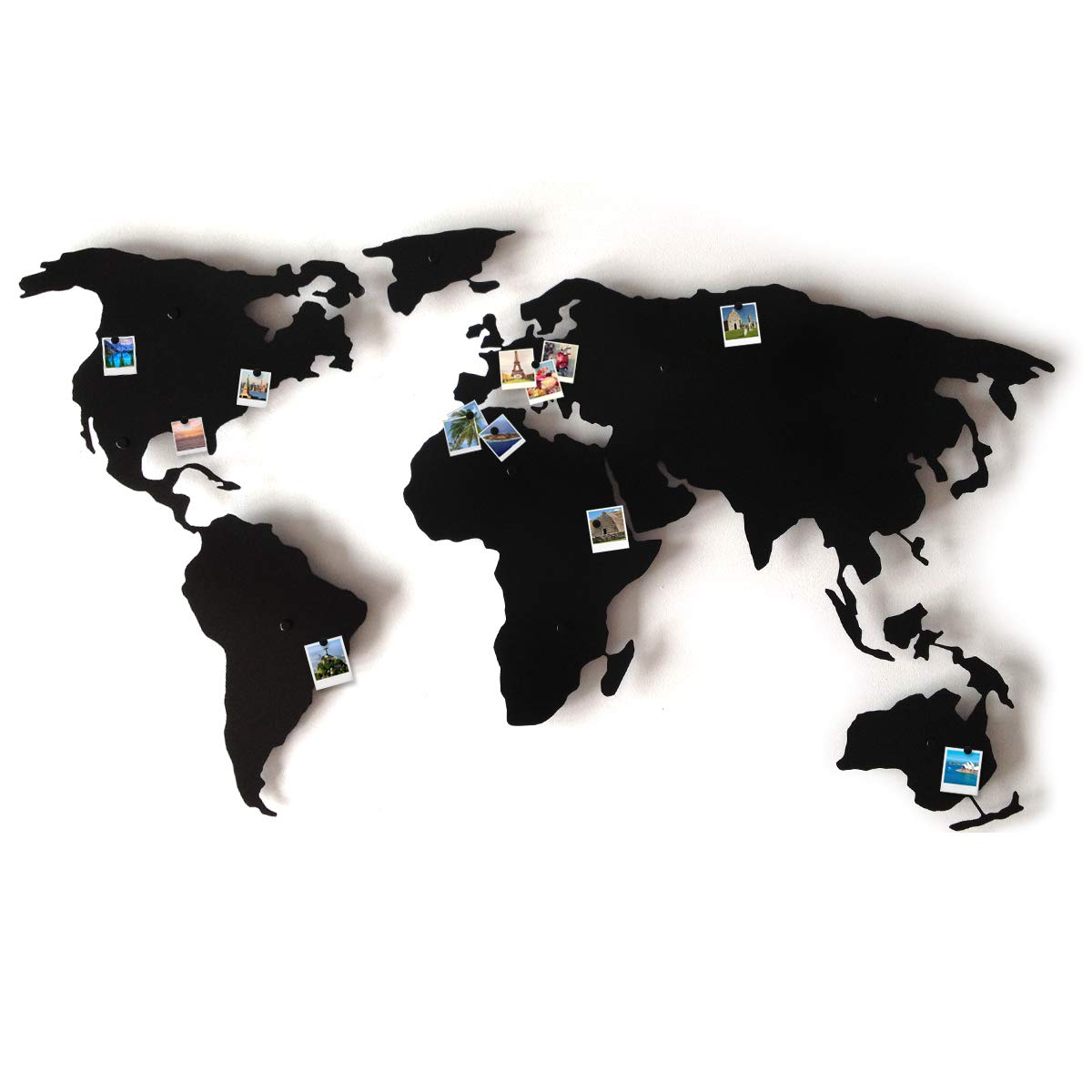 Decorizzly® Weltkarte aus Metall Magnettafel Wanddeko,120cm x 65cm Moderne und Einzigartige Wanddekoration, Hauptzusatz, Dekoration World Map magnetisch (3D Karte)