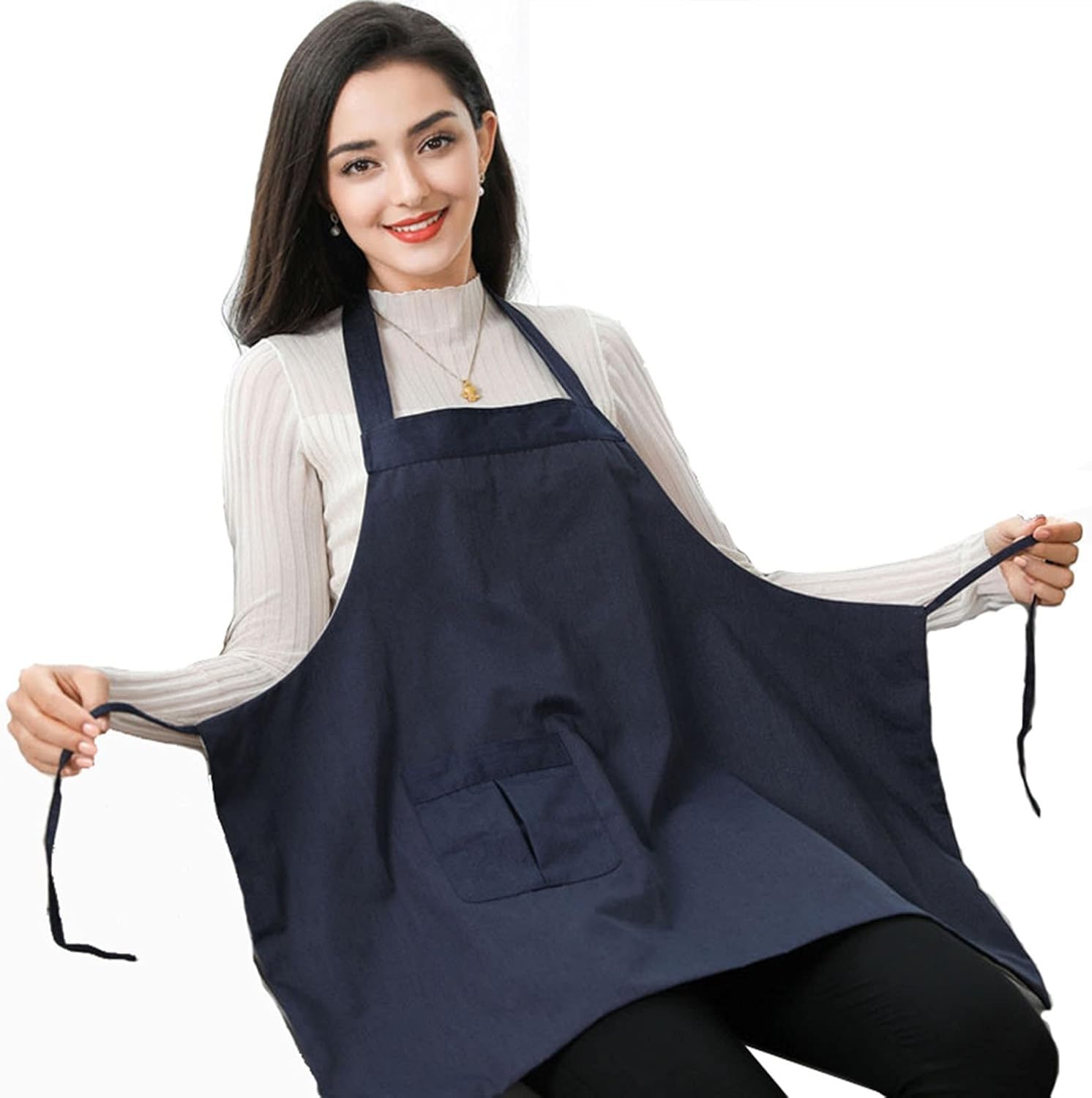Blindage Rayonnement Tablier Maternité Anti-Radiations Vêtements Protection Ondes Électromagnétiques Fibre d'argent Femmes Navy Blue