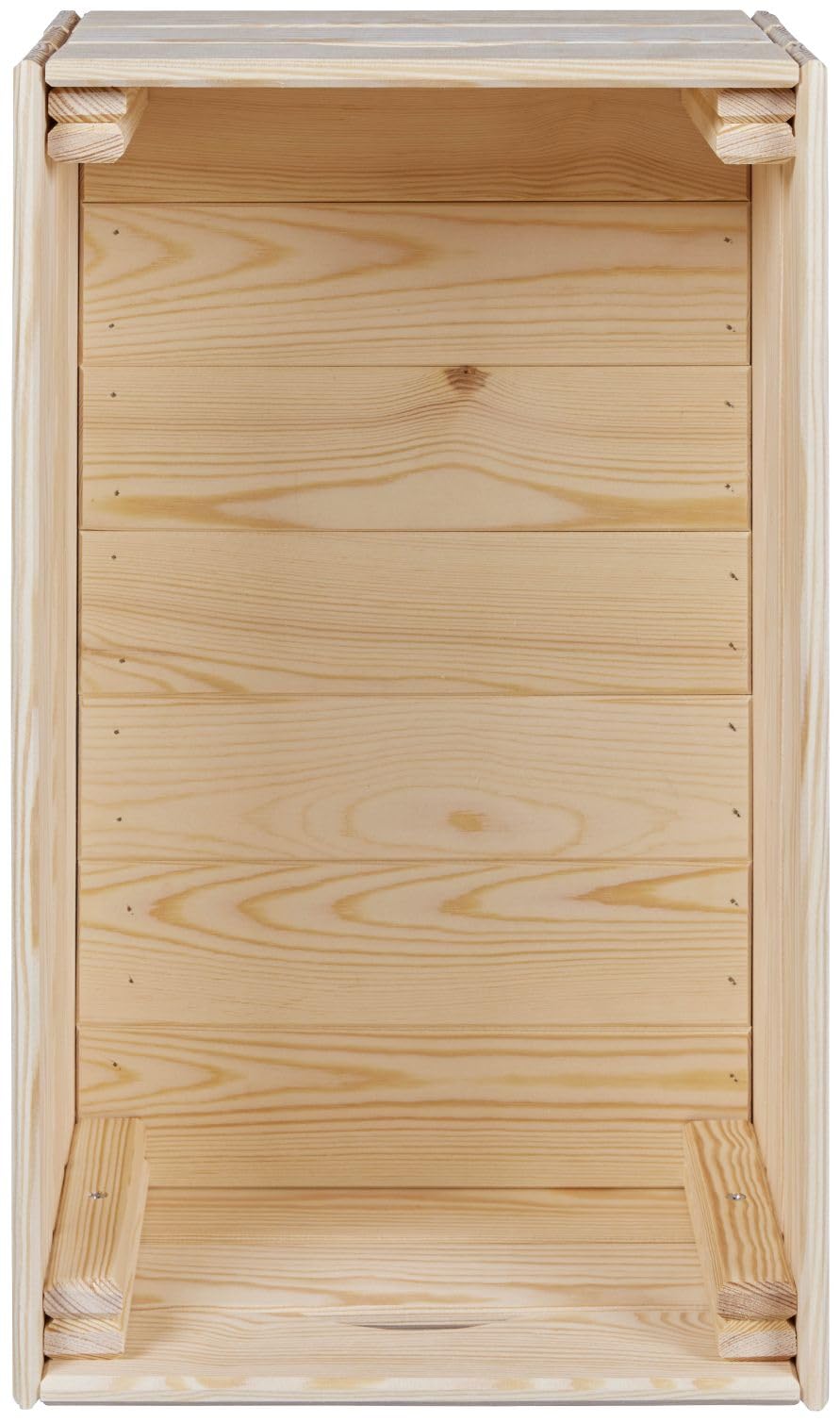 Holzkiste Aufbewahrungsbox stapelbar Thea L Kiefer natur 65 x 31,5 x 23 cm