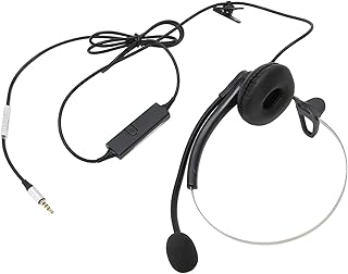 Single Ear Wired Headset, Professional Precise Sound Pickup Call Center Headset Noise Canceling for Call Center for Business (Single 3.5mm Interface)