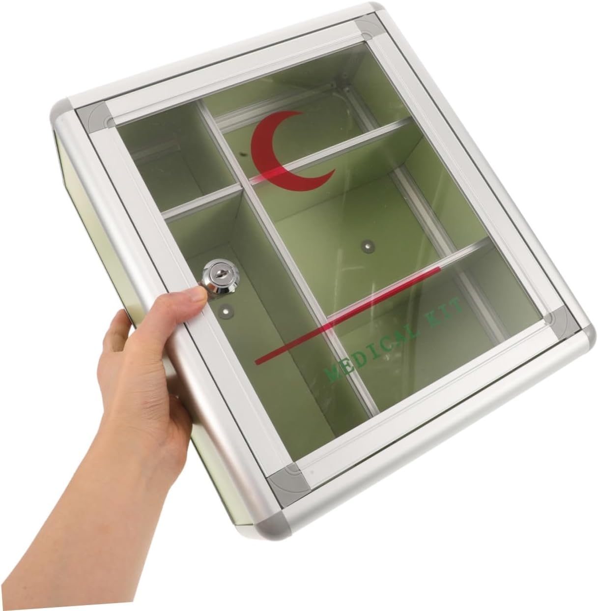 CHILDWEET 1set Lockable Medicine Storage Box for Home Use Wall-mountable Organizer for Medications and First Aid Supplies Secure Locking Mechanism for Safety Portable Design for Family and