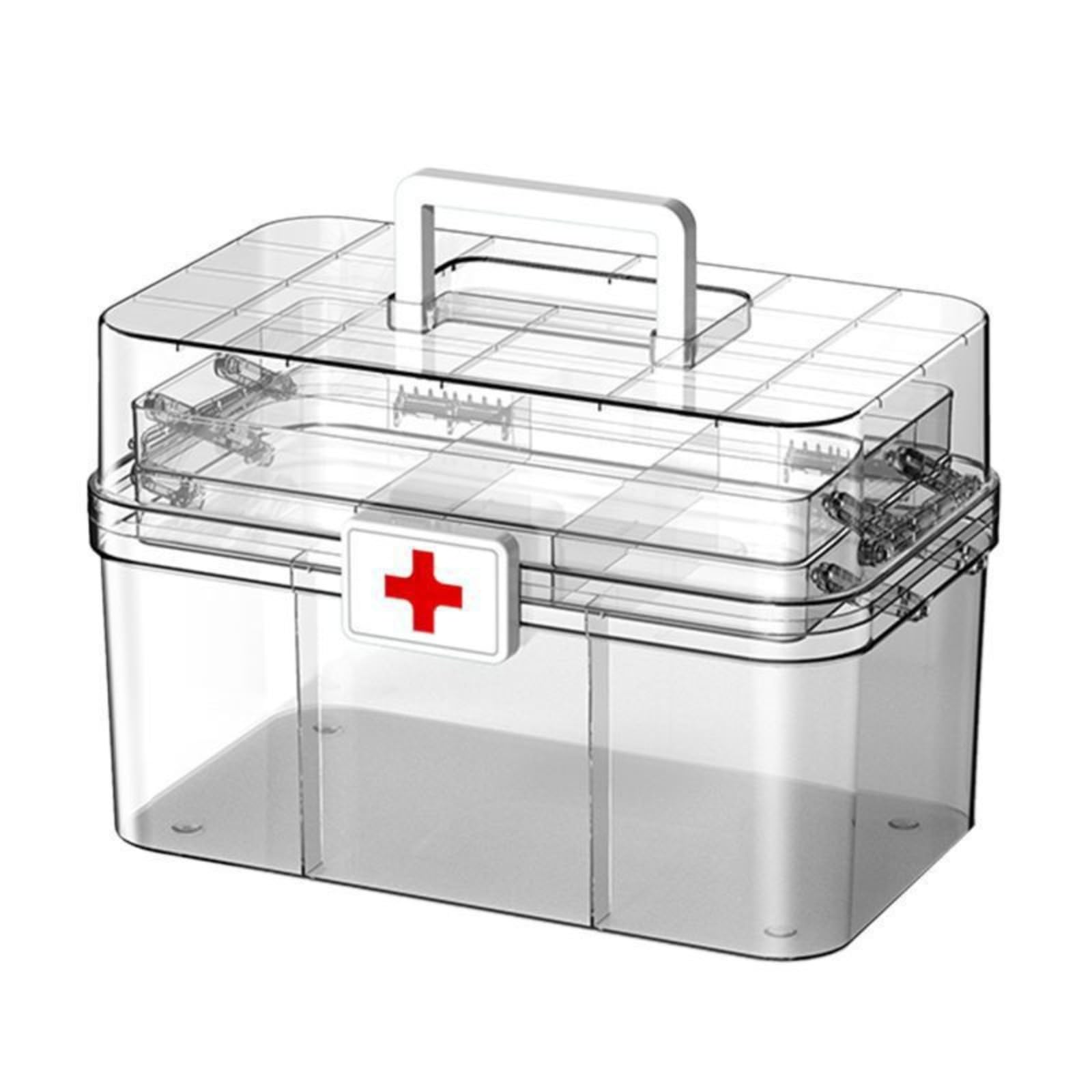 Medicine Box, Medicine Storage, Home Medicine Cabinet, Portable Medicine Box, Three-Layer Storage, Suitable for Storing Medicines at Home