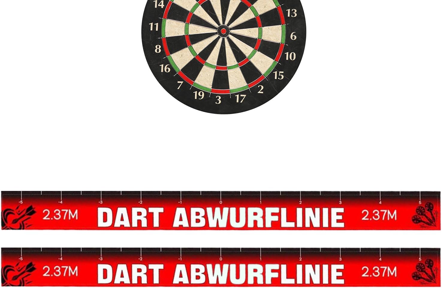 Dart Throw Line Sticker,2-Piece Self-Adhesive Dart Game Oche Sticker - Waterproof Game Tape for Players Enthusiasts Dorm Garage Recreational Centers Bar Home Office