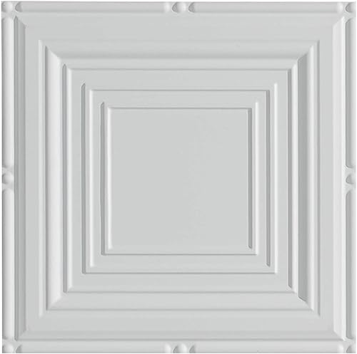 FASÄDE Panel de techo decorativo de vinilo para retrato en blanco mate (muestra de 12 x 12 pulgadas)
