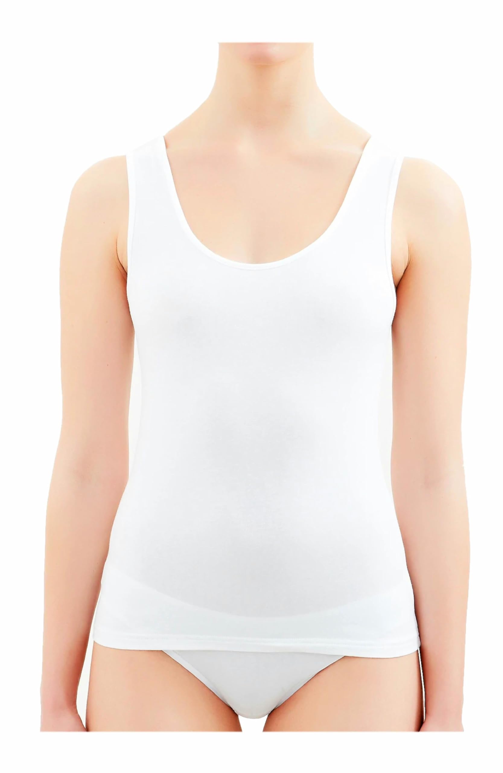 Canottiere Donna 100% Cotone Mercerizzato - Pack 3-6 Pezzi Senza Cuciture