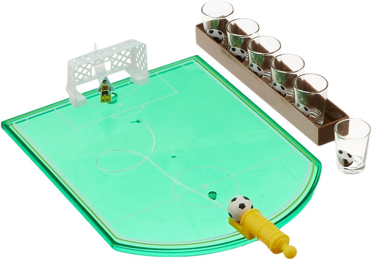 Game Night Shot Glass Drinking Soccer Game (6 Piece), Green