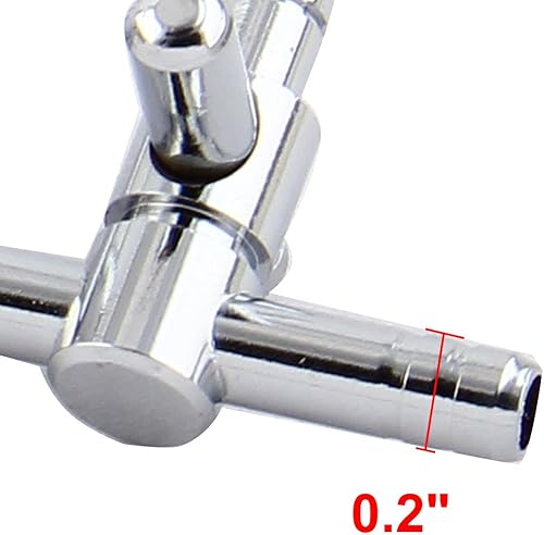 Miniatura 3 de uxcell Grifos del colector de la válvula de control de la bomba de aire de 10 vías del tanque de peces del acuario tono plateado