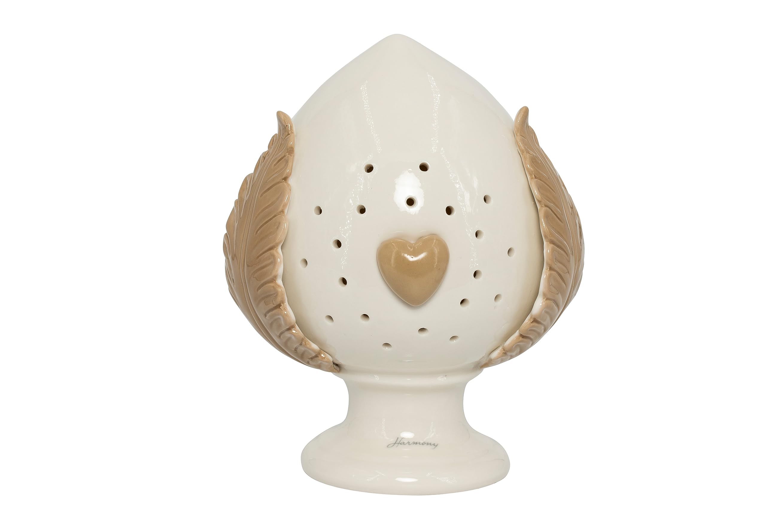 Bonbonnière pumo de mariage LED en porcelaine blanche Harmony PRMT23046