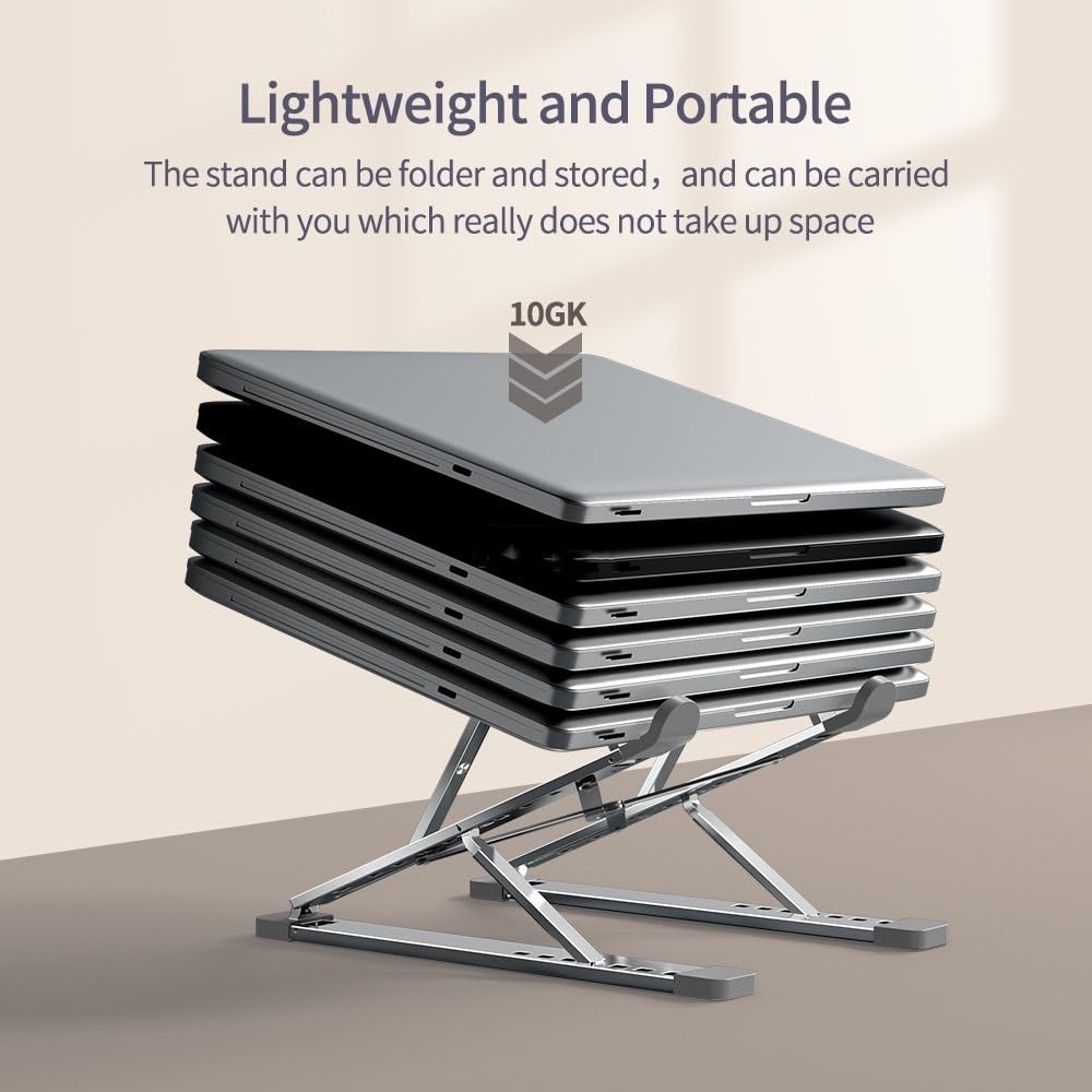 Podstawka pod laptopa na biurko Podstawka pod laptopa, regulowany przenośny aluminiowy uchwyt na do 17,3"(Silver)
