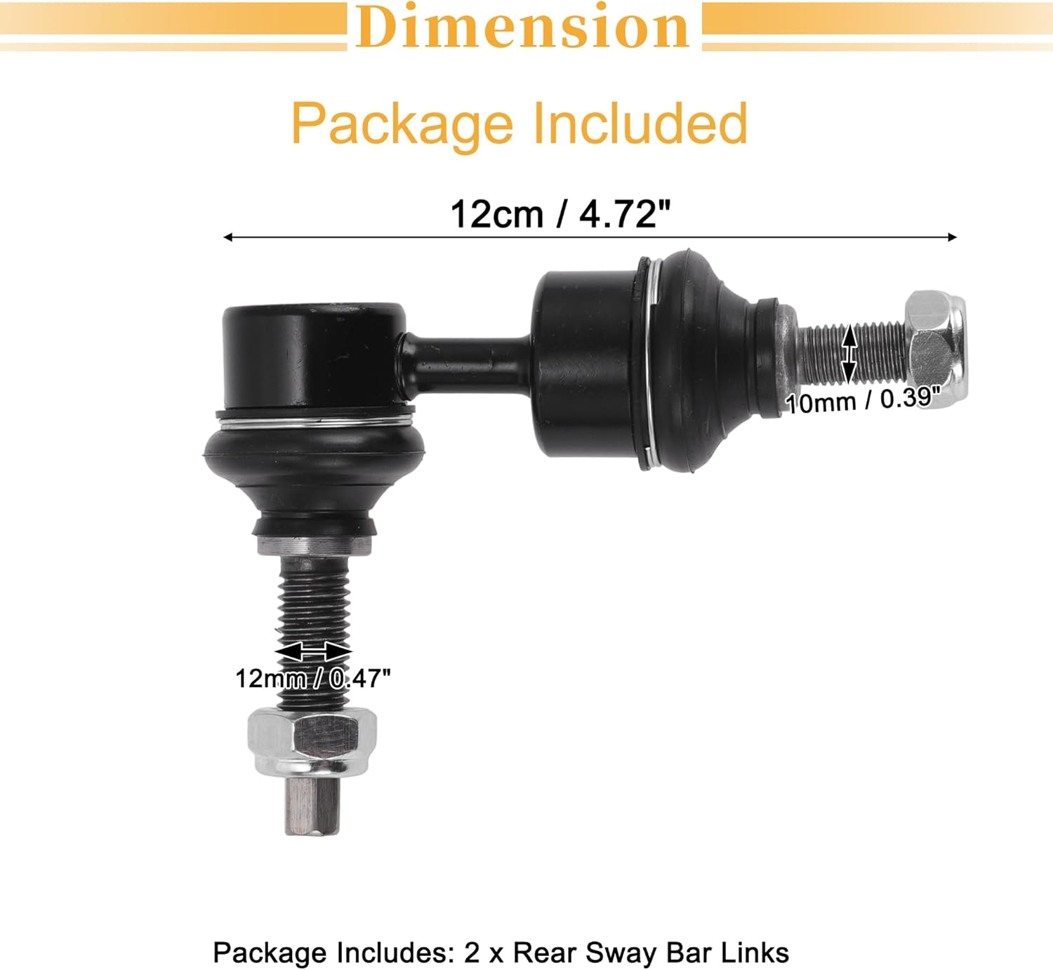 X AUTOHAUX 2pcs Rear Sway Bar Links Stabilizer Link Kit for Ford Focus 2015-2018 for Ford C-Max 2015-2018 Suspension Kit No.K750465
