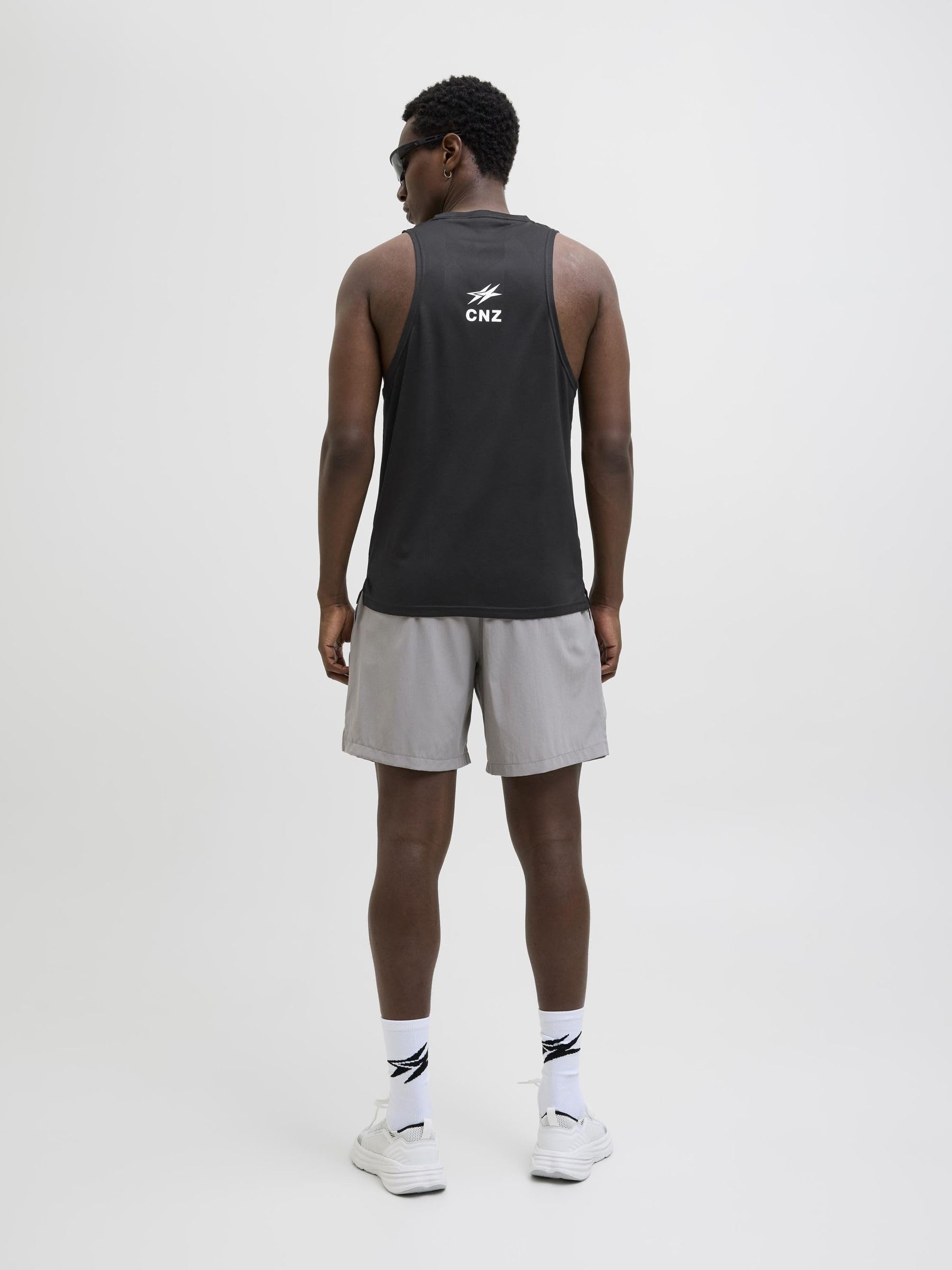 JACK & JONES Męski tank top sportowy CNZ, czarny, XL