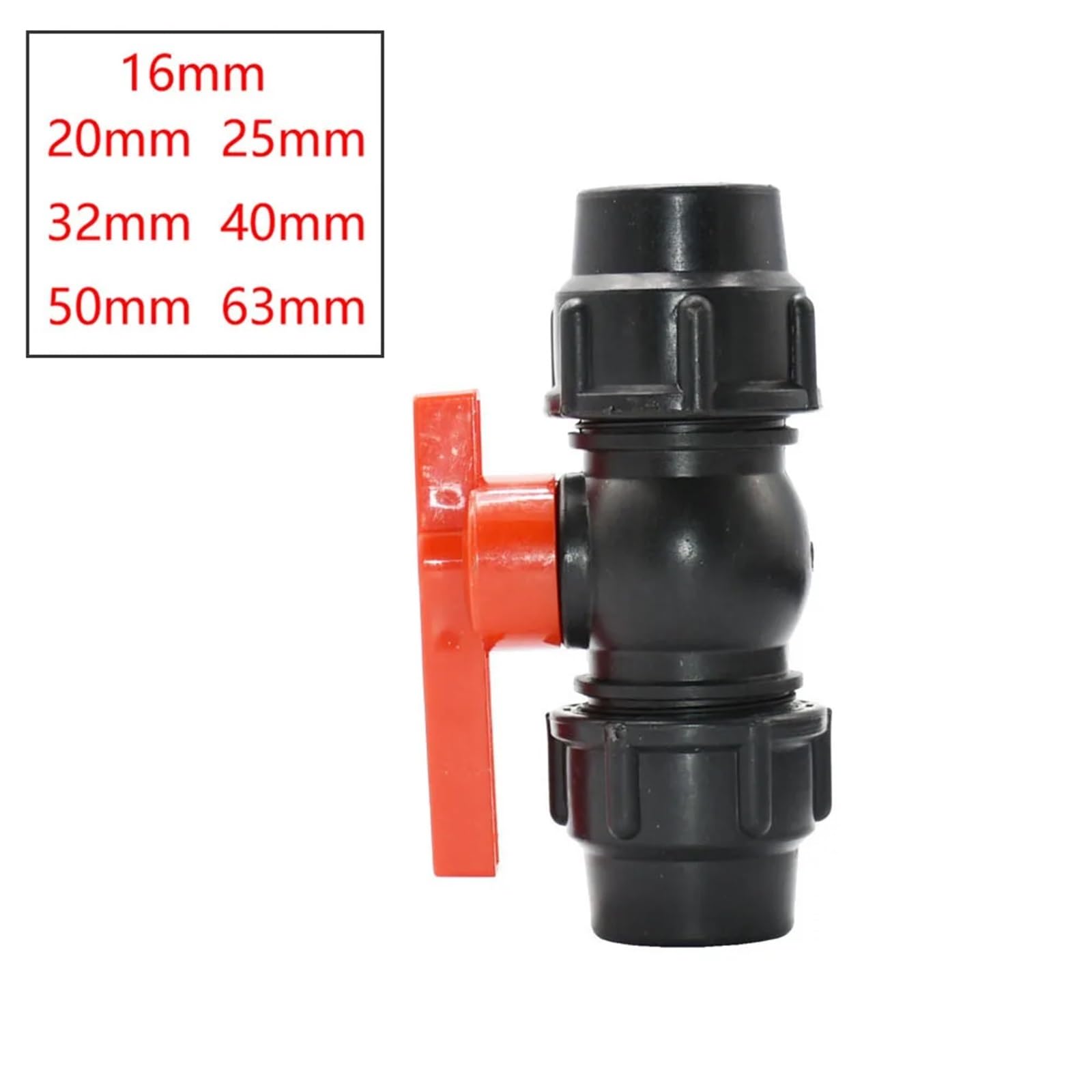 Raccord de tuyau en PVC PE 20/25/32/40/50 mm pour robinet à boisseau sphérique en plastique pour jardin, agriculture (coude, 40 mm)