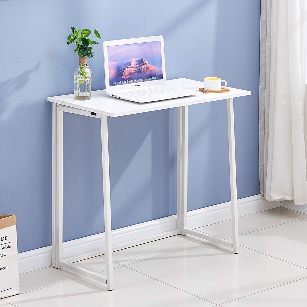 4HOMART Yvonne&F.L.A.M. Folding Desk Small Foldable Computer Desk Home Office Laptop Table Writing Desk Compact Study Reading Table for Small Space