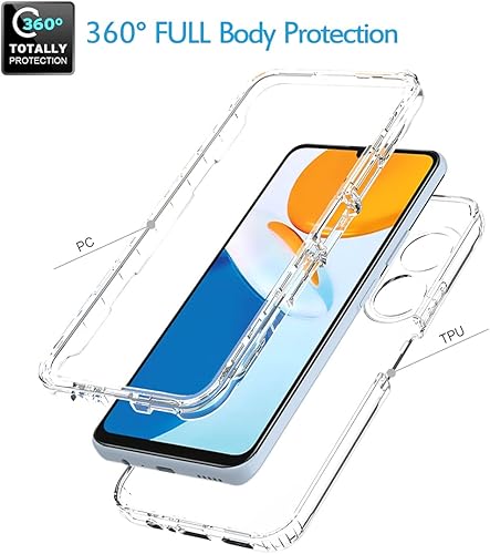 Miniatura 3 de Funda para teléfono Honor X7, CMA-LX2 CMA-LX1 con protector de pantalla de vidrio templado, carcasa protectora de cuerpo completo transparente de
