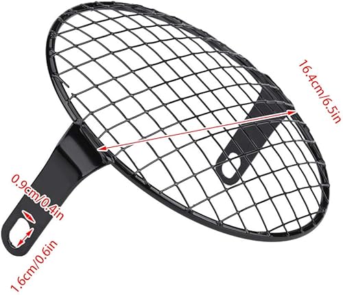 Miniatura 6 de ANGGREK Cubierta para faros delanteros de motocicleta, 6.5 pulgadas para montaje lateral de motocicleta, cubierta de parrilla redonda, repuesto para