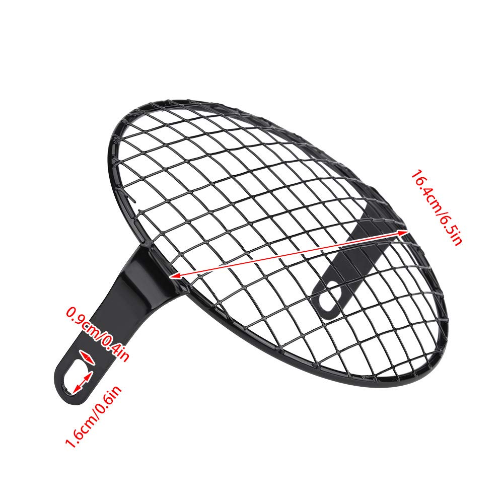 Griglia Faro Moto 6.5 Pollici In Ferro - Protezione Stile Vintage Per Cruiser, Cafe Racer E Bobber