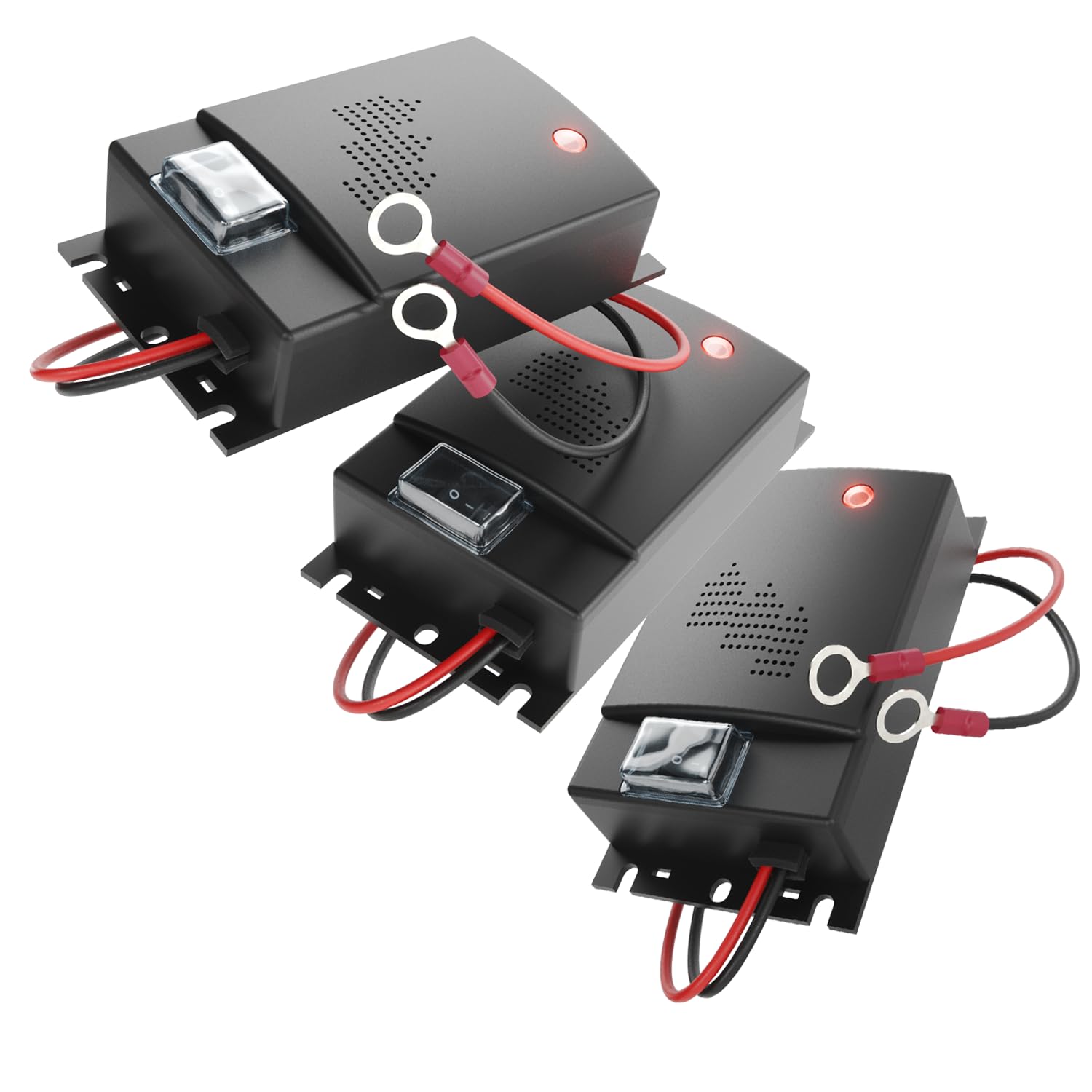 greate 3X Dispositivo antitasso per Auto con connessione Batteria 12V - dissuasori piccioni ultrasuoni - dissuasori Uccelli ultrasuoni
