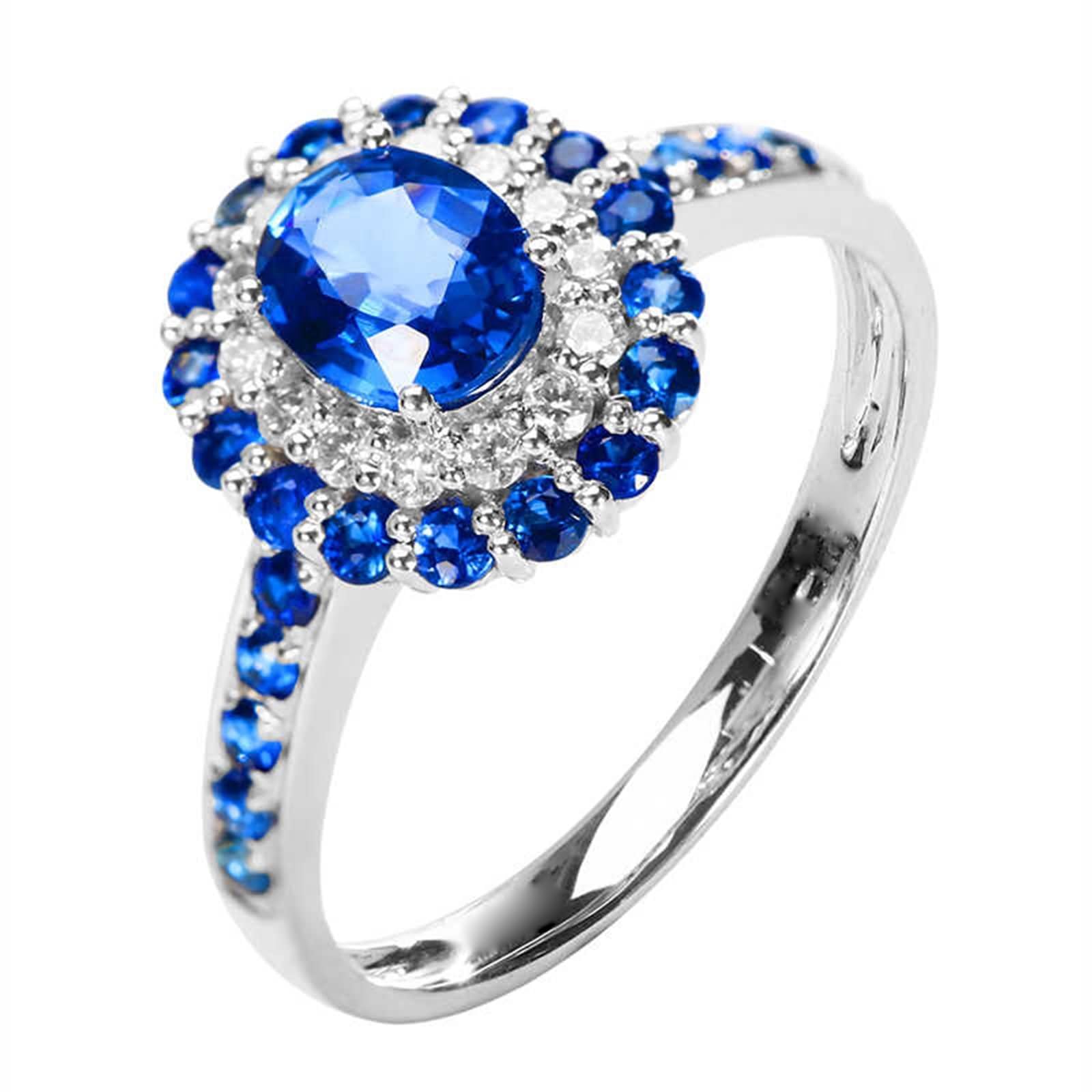 Anillo de boda para mujer, oro blanco