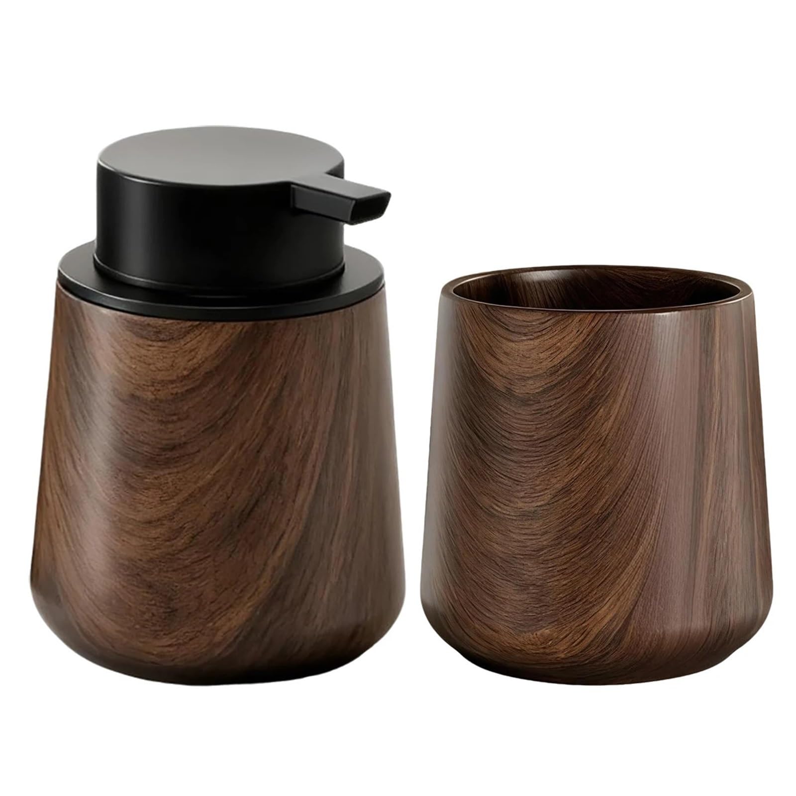 Set de baño de 2 piezas con dispensador de espuma y portacepillos