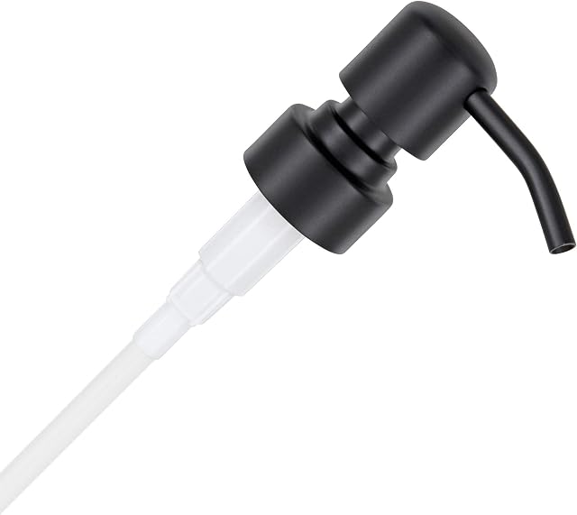 Stainless Steel Liquid Soap Dispenser Pump Replacement 'Zagreb' with 28mm thread e.g. Jack bottle Upcycling (Matte black)