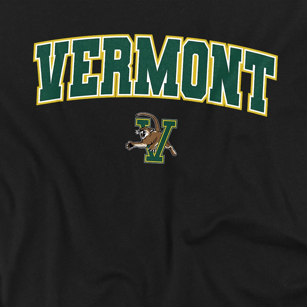 LOGOVISION University of Vermont Arch Logo Black Kids T Shirt (3) for Toddler Boys and Girls, Black