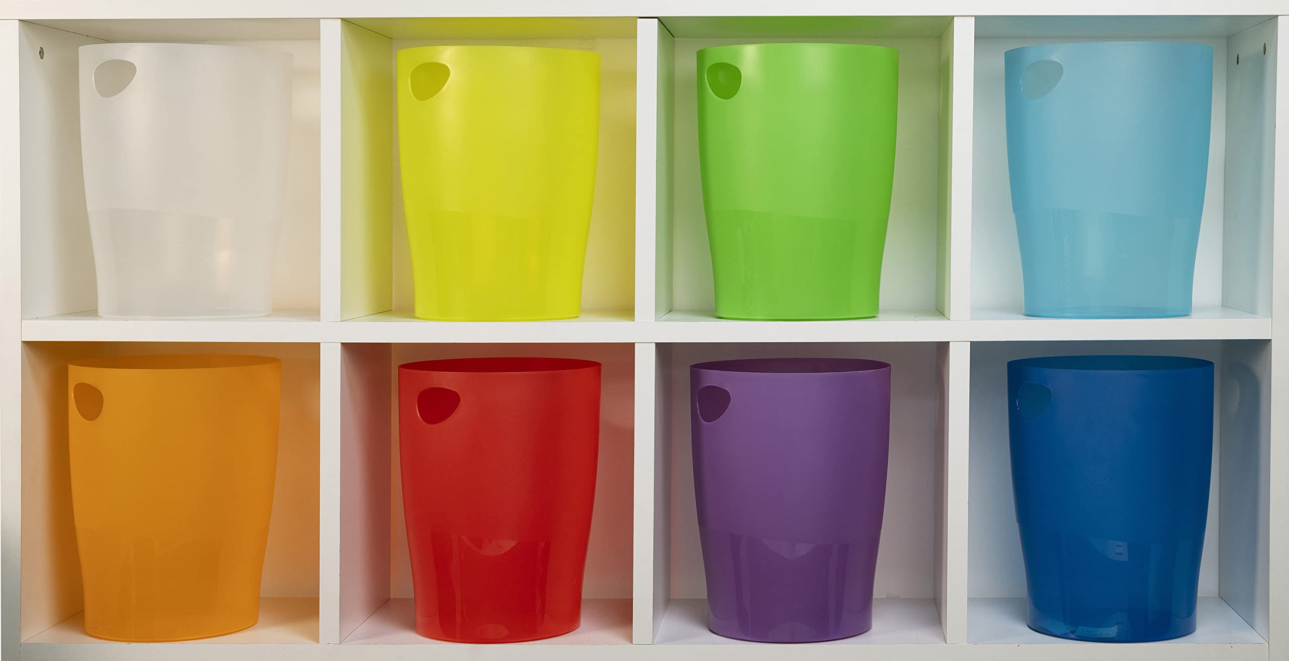 Exacompta 45319D ECOBIN Papierkorbiter mit Griffen. Eleganter und robuster Papierkorb und Mülleimer im modernen Design violett 15 L – Bild 7
