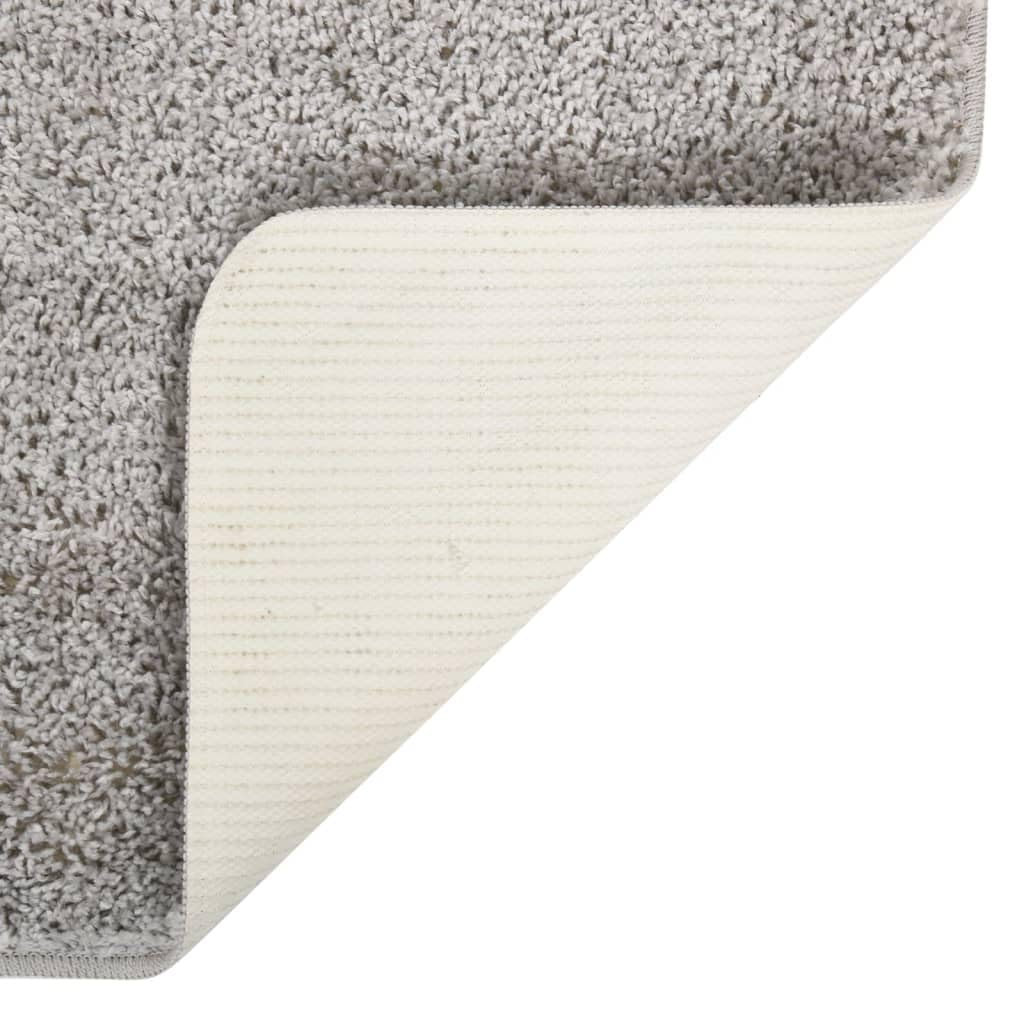 Tapis shaggy à poils longs avec dessous en latex antidérapant, facile d'entretien, confortable, pour chambre à coucher, couloir et salle à manger, gris clair, 140 x 200 cm